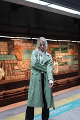 Fototapeta premium with Olga in subway