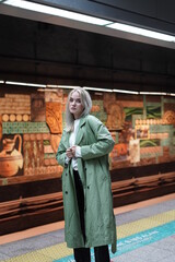 Naklejka premium with Olga in subway