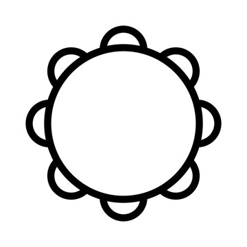 black outline tambourine musical instrument clip art preview