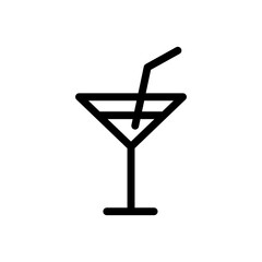 Alcohol icon line isolated on white background. Black flat thin icon on modern outline style. Linear symbol and editable stroke. Simple and pixel perfect stroke vector illustration