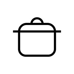 Pan icon line isolated on white background. Black flat thin icon on modern outline style. Linear symbol and editable stroke. Simple and pixel perfect stroke vector illustration