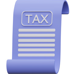 Taxes bill 3d icon 