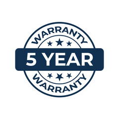 5 Year Warranty Label