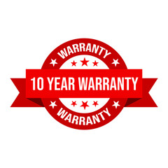 10 Year Warranty Label