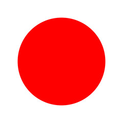 Red circle on transparent background