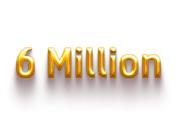 6 million on transparent background