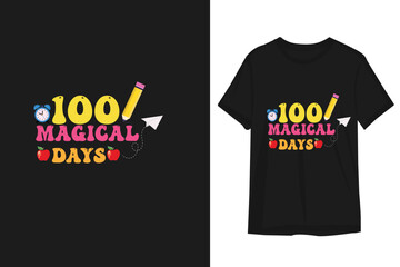 100th days of school, hundred days t shirt design, 100th days celebration t shirt.