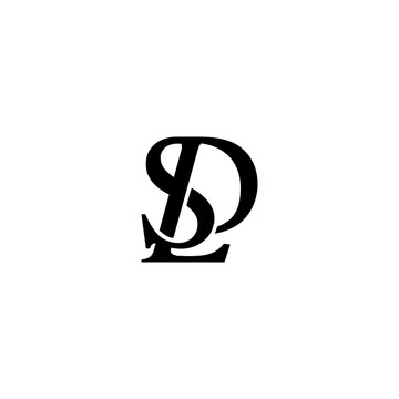  Initials LSD logo design. Initial Letter Logo. Luxury logo template