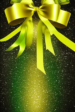 Green and Yellow Holiday or Dance Background Template