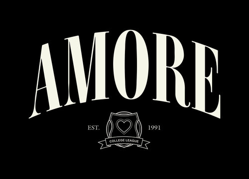 Vector typography in varsity vintage style