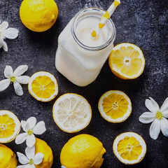 Dessert Jogurt mit Zitrone
