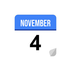 4 November, Calendar date icon, Event date icon