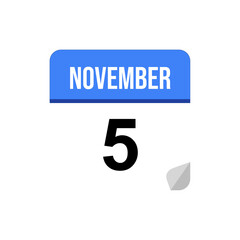 5 November, Calendar date icon, Event date icon