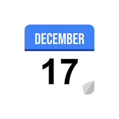 17 December, Calendar date icon, Event date icon