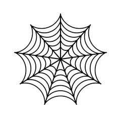 Spider web on transparent background