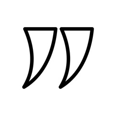 quotes vector icon, Quotation signs