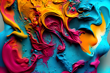Colorful Paint Splash, Colorful Paint Splatter, Colorful Paint Mixture