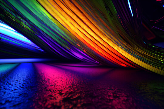 Colorful Abstract Background, Volumetric Rainbow Lighting, Colorful Rainbow Lighting © Haru Udu