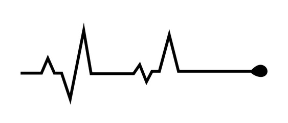 Heartbeat sign on transparent background