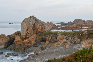 Paysage de mer à Plougrescant en Bretagne - France