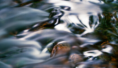 Water concept,river water flowing with light reflecting ,long exposure,light spots,grunge background with space,art background for design,..
