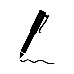 pen vector icon, writing symbol