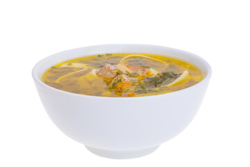chicken soup isolated