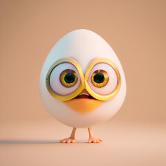 Obraz premium yellow big eyed egg
