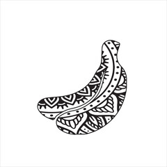 Fruit mandala coloring page for kids and adult