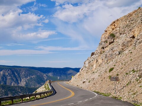 Beartooth Highway , known as the most beautiful drive in America, section of U.S route 212 between Montana and Wyoming. USA.