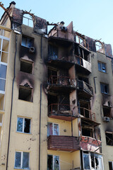 Russian terrorist army destroyed dwelling houses,killed people in Irpin, Ukraine