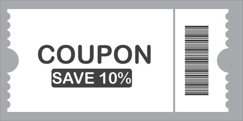 coupon icon, vector, illustration, symbol