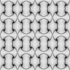 Infinite patterned tracery backdrop - vector design of seamless optical geometric pattern graphic template 