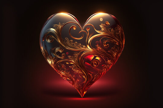 Heart shape symbol for Valentine's Day.