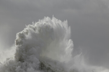 Big stormy wave splash