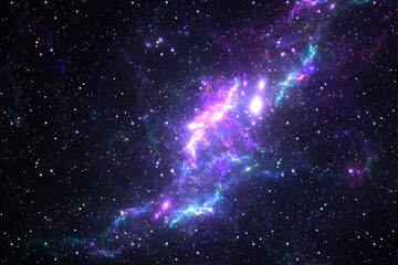 Obraz na płótnie Canvas Cosmic extraterrestrial background - macrocosm light backdrop - galaxy nebulosity space 