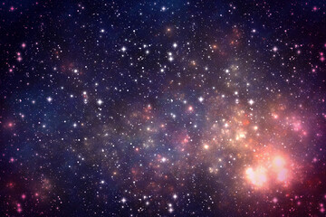 Fototapeta na wymiar Cosmic constellation background - starry sky interstellar backdrop - multiple universe stars continuum 