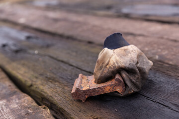 Work gloves at the old station