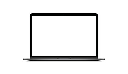 Realistic laptop mockup. Front view. Vector EPS 10