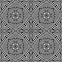 Vector pattern in geometric ornamental style. Black and white color.
Simple geo all over print block for apparel textile, ladies dress, fashion garment, digital wall paper.
