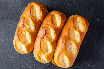 milk bun pastry french bakery fresh meal food snack on the table copy space food background rustic top view