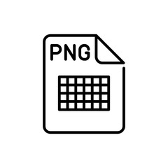 PNG file color line icon. Format and extension of documents