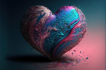 colorful heart generative ai