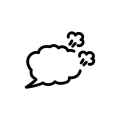 Speech bubble amorphous form color line icon.  Communication cloud.