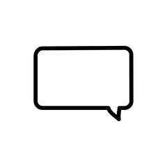 Speech bubble color line icon.  Communication cloud.