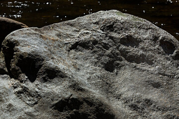 Boulder in the Sugar River that looks like the moon.
