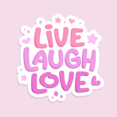 Doodle style typography poster or sticker. Inspirational lettering quote 