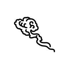 Cloud black line icon. Chinese art.