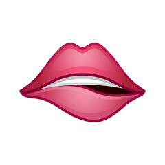 Female red lips Large size icon for emoji smile