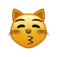 Kissing сat Large size of yellow emoji face